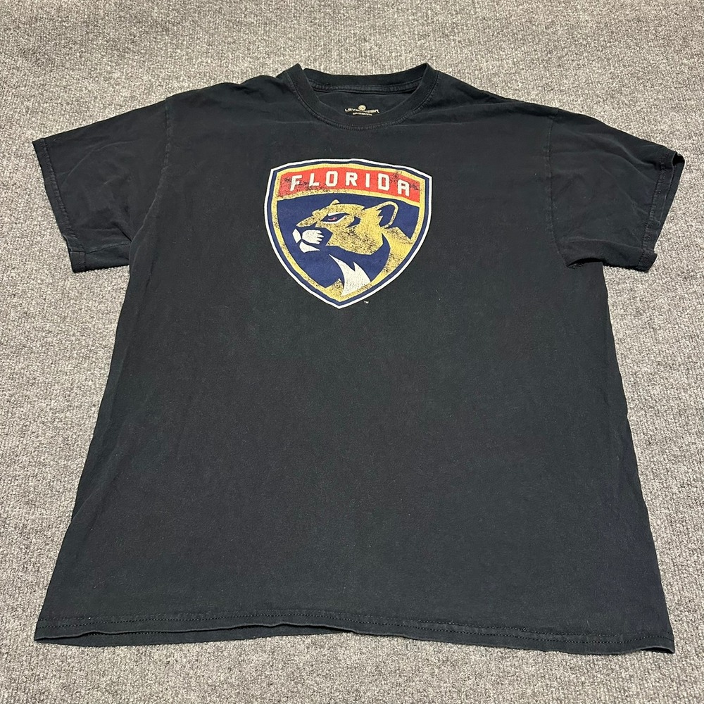 Florida Panthers NHL Levelwear Black Graphic T-Shirt Mens Large ericclearbin